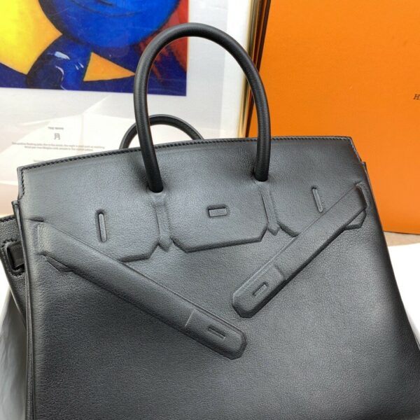 Hermes Etoupe Shadow Birkin 25 Black - Image 6