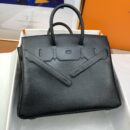 Hermes Etoupe Shadow Birkin 25 Black