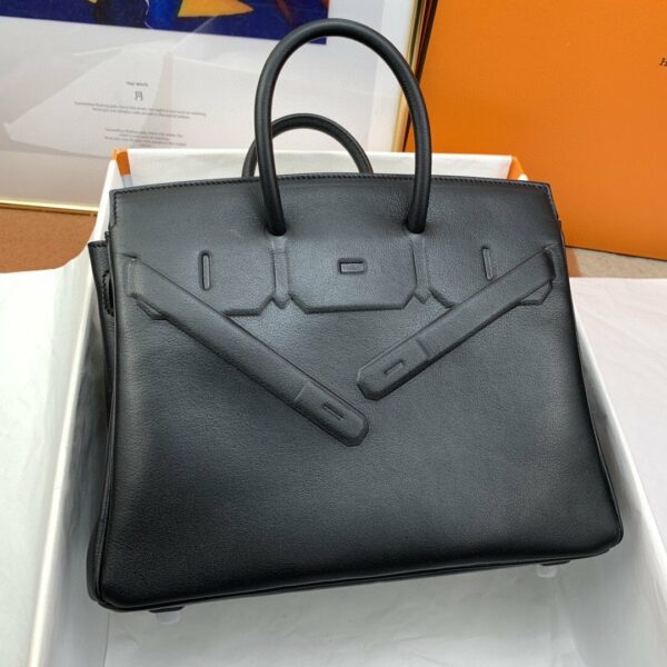 Hermes Etoupe Shadow Birkin 25 Black