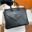 Hermes Etoupe Shadow Birkin 25 Black