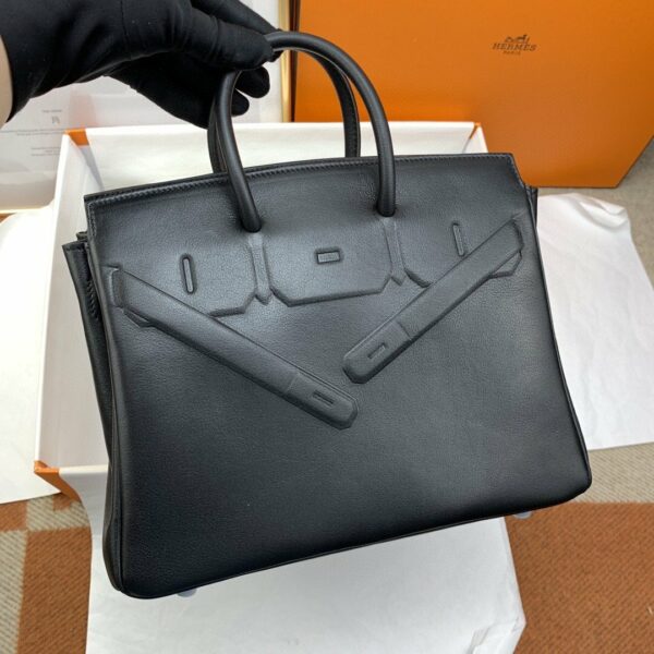 Hermes Etoupe Shadow Birkin 25 Black - Image 3