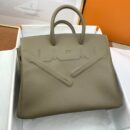 Hermes Etoupe Shadow Birkin 25 Brown