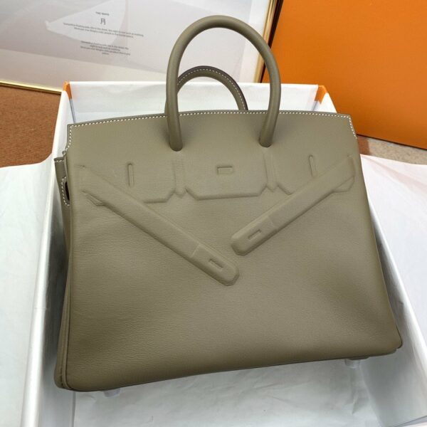 Hermes Etoupe Shadow Birkin 25 Brown