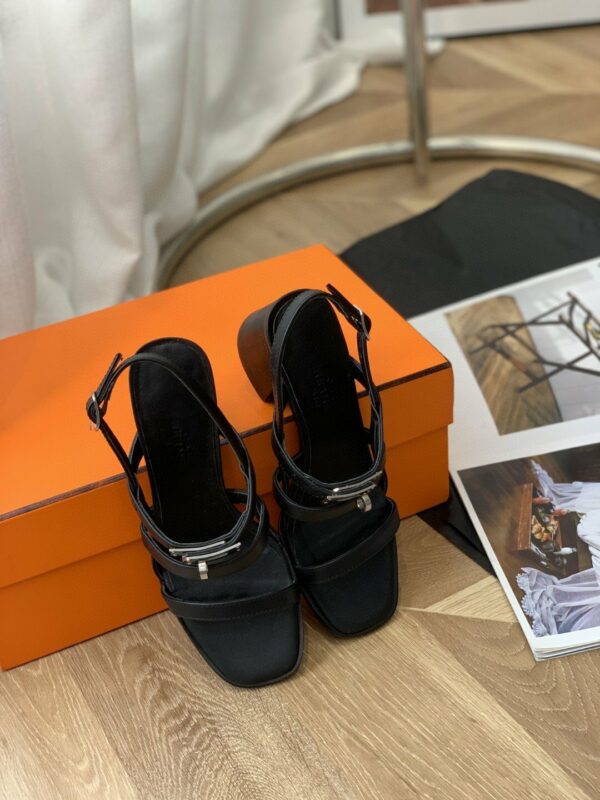 Hermes Eve 60 Sandal Black - Image 3