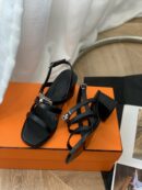 Hermes Eve 60 Sandal Black