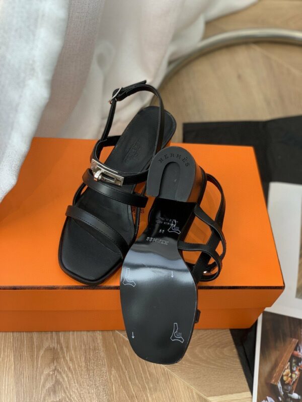 Hermes Eve 60 Sandal Black - Image 2