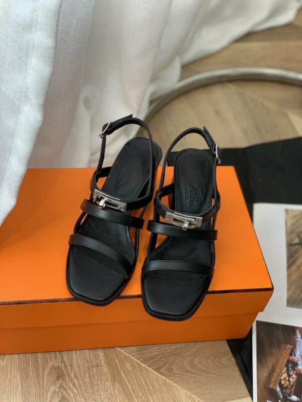 Hermes Eve 60 Sandal Black