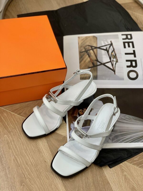 Hermes Eve 60 Sandal White - Image 7