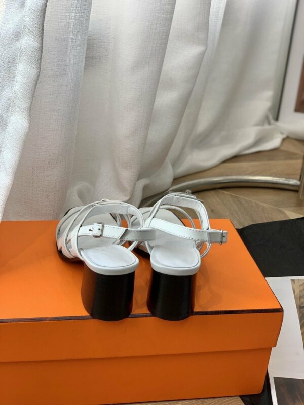 Hermes Eve 60 Sandal White - Image 9