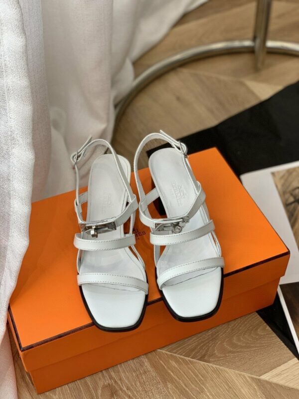 Hermes Eve 60 Sandal White - Image 2