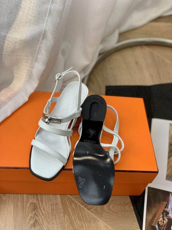 Hermes Eve 60 Sandal White - Image 5