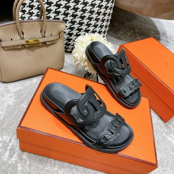 Hermes Extra Sandal Black - Image 9