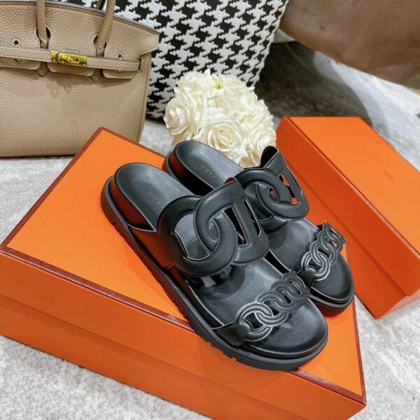 Hermes Extra Sandal Black - Image 7