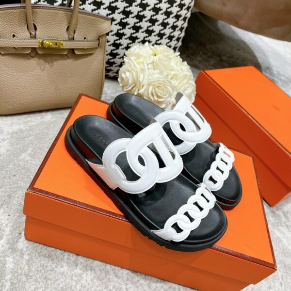Hermes Extra Sandal White