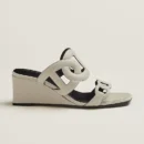 Hermes Figari 55 Beige Glaise Nappa Leather Sandal