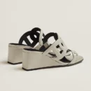 Hermes Figari 55 Beige Glaise Nappa Leather Sandal