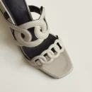 Hermes Figari 55 Beige Glaise Nappa Leather Sandal