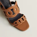 Hermes Figari 55 Naturel Nappa Leather Sandal