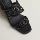 Hermes Figari 55 Noir Nappa Leather Sandal