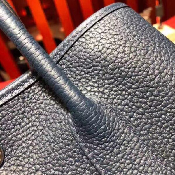 Hermes Garden Party 36 Navy Blue Leather - Image 3