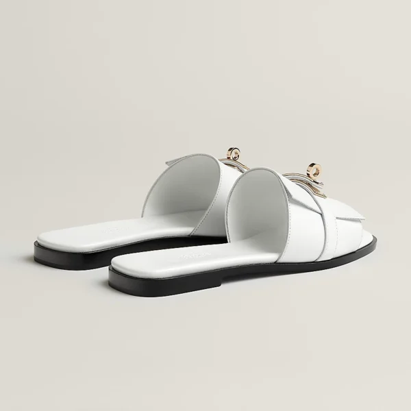 Hermes Giulia Sandal- Blanc - Image 3