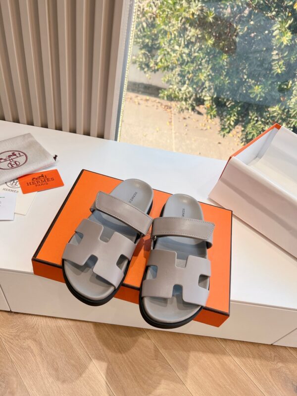 Hermes Grey Sandal - Image 4