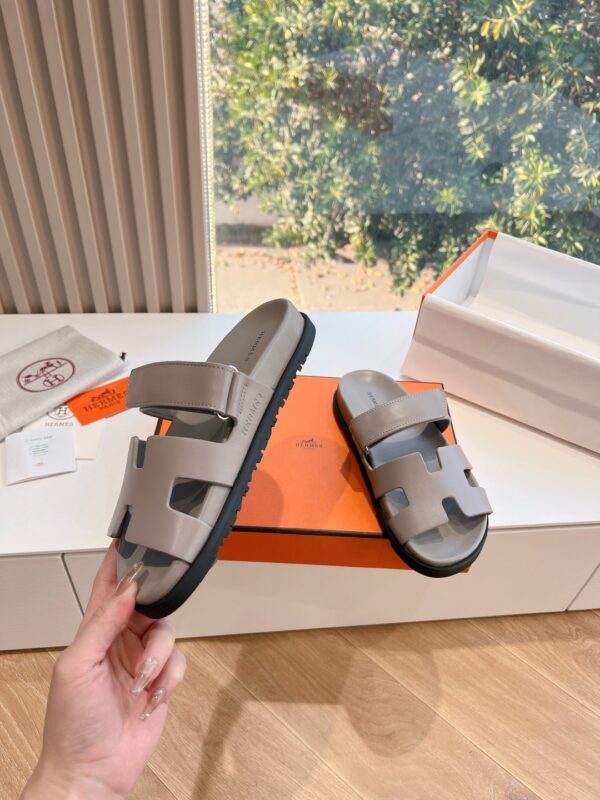 Hermes Grey Sandal - Image 2