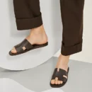 Hermes Izmir Sandal Men Shoes Moka
