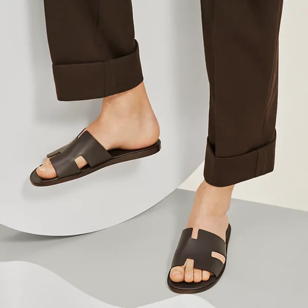 Hermes Izmir Sandal Men Shoes Moka - Image 4