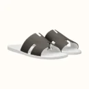 Hermes Izmir Sandal Men Shoes S2_Gris Fonce / Blanc