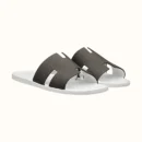 Hermes Izmir Sandal Men Shoes S2_Gris Fonce / Blanc