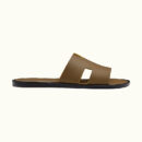 Hermes Izmir Sandal Men Shoes Vert Résine / Jaune Citron