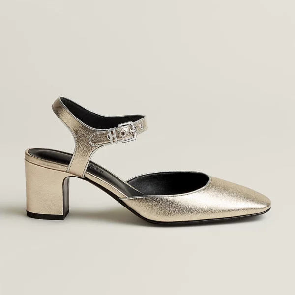Hermes Kamilla 60 Pump - Platine / Gris Argenté - Image 2