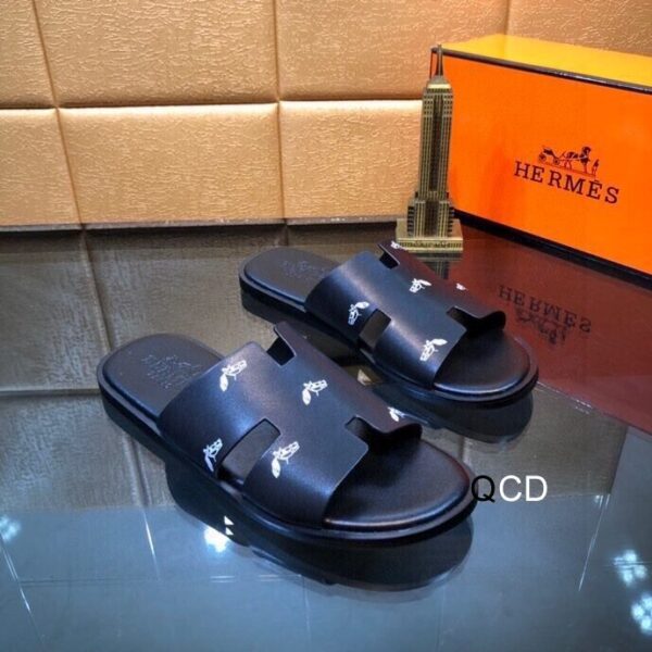 Hermes Men's Black Sandal