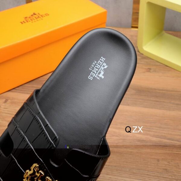 Hermes Men's Black Sandal - Image 5