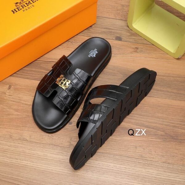 Hermes Men's Black Sandal - Image 3