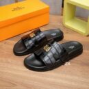 Hermes Men's Black Sandal