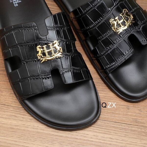 Hermes Men's Black Sandal - Image 4