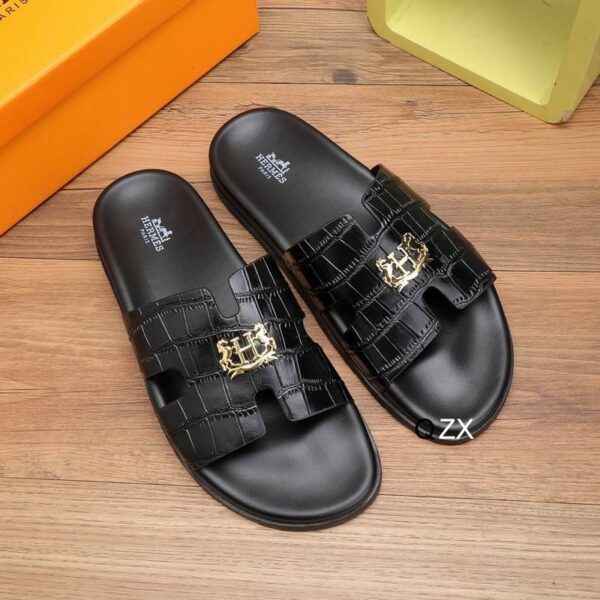 Hermes Men's Black Sandal - Image 2