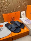 Hermes Men's Black Sandal
