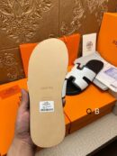 Hermes Men's Black White Sandal