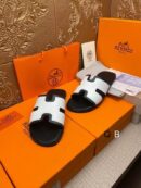 Hermes Men's Black White Sandal