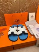 Hermes Men's Blue White Sandal