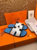 Hermes Men's Blue White Sandal