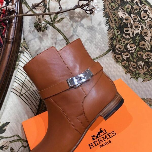 Hermes Neo Ankle BootsFall /Winter 2018 Collection, Cognac - Image 7