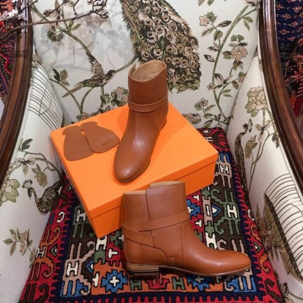 Hermes Neo Ankle BootsFall /Winter 2018 Collection, Cognac - Image 6