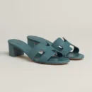 Hermes Oasis Sandal Bleu Pinede