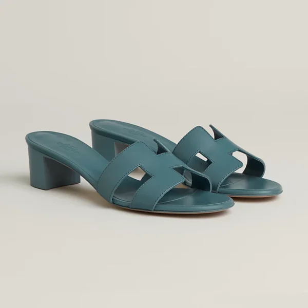 Hermes Oasis Sandal Bleu Pinede