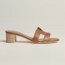 Hermes Oasis Sandal Gold Piqures Ecrues