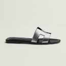 Hermes Oran Sandal Gris / Argente Vieilli